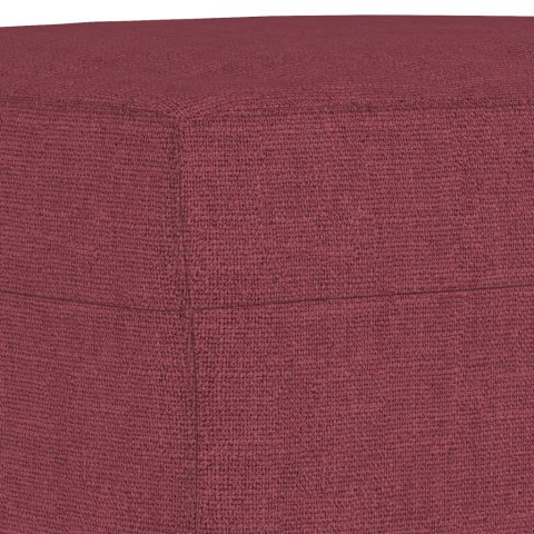 VidaXL 4-częściowy komplet wypoczynkowy, obity tkaniną, winna czerwień