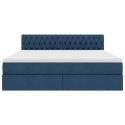 VidaXL Łóżko z miejscem na przechowywanie i LED Niebieski 180 x 200 cm