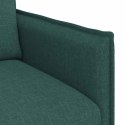 VidaXL Sofa 2 pcs Ciemna zieleń Metal