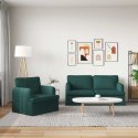 VidaXL Sofa 2 pcs Ciemna zieleń Metal