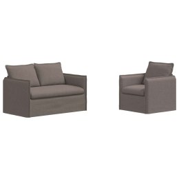 VidaXL Sofa 2 pcs Ciemnoszary Metal