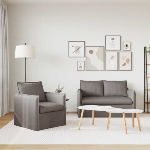 Sofa 2 pcs Ciemnoszary Metal