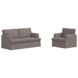 VidaXL Sofa 2 pcs Ciemnoszary Metal