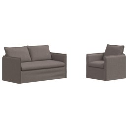 VidaXL Sofa 2 pcs Ciemnoszary Metal