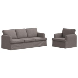 VidaXL Sofa 2 pcs Ciemnoszary Metal