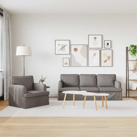 Sofa 2 pcs Ciemnoszary Metal