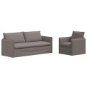 VidaXL Sofa 2 pcs Ciemnoszary Metal