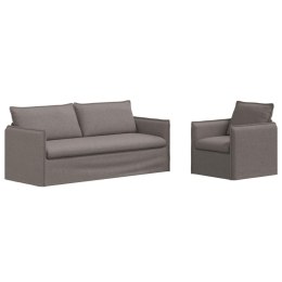 VidaXL Sofa 2 pcs Ciemnoszary Metal
