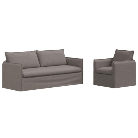 VidaXL Sofa 2 pcs Ciemnoszary Metal