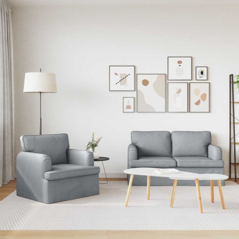 Sofa 2 pcs Jasnoszary Metal