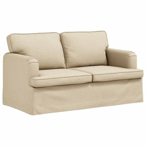 Sofa 2 pcs Kremowy Metal