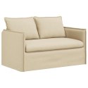 Sofa 2 pcs Kremowy Metal