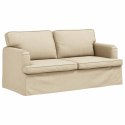 Sofa 2 pcs Kremowy Metal