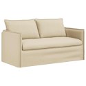 Sofa 2 pcs Kremowy Metal