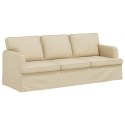 Sofa 2 pcs Kremowy Metal