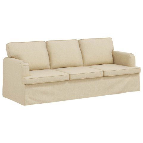 Sofa 2 pcs Kremowy Metal