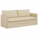 Sofa 2 pcs Kremowy Metal