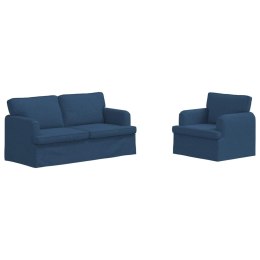 VidaXL Sofa 2 pcs Niebieski Metal