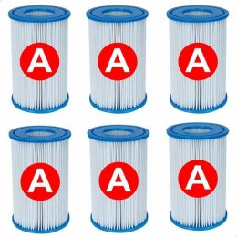 Filtr do oczyszczalni basenowej Intex Rodzaj A 6 Sztuk