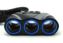 Gniazdo zapalniczki samochodowej 12/24 V z 3x złączem USB