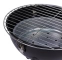 Czarny mini grill BBQ retro, przenośny, 30 cm, stalowy