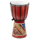 Djembe ręcznie malowany 30 cm mahoniowy, kozia skóra