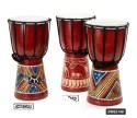 Djembe ręcznie malowany 30 cm mahoniowy, kozia skóra