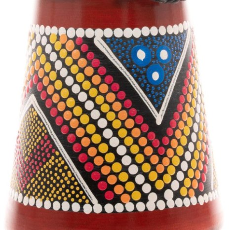 Djembe ręcznie malowany 30 cm mahoniowy, kozia skóra