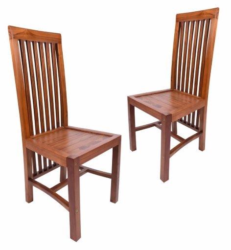 Krzesła teakowe Divero BOLERO, składane, 2 sztuki