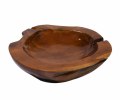 Ręcznie wykonana misa z drewna tekowego 50 cm dekoracyjna