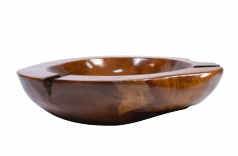 Ręcznie wykonana misa z drewna tekowego 50 cm dekoracyjna