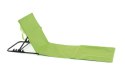 Składana mata plażowa z oparciem, zielona, 158x58 cm, Oxford
