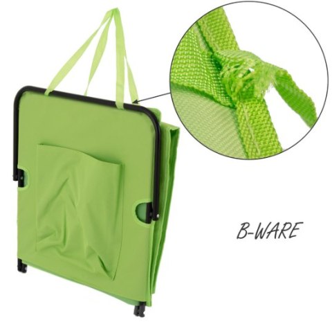 Składana mata plażowa z oparciem, zielona, 158x58 cm, Oxford