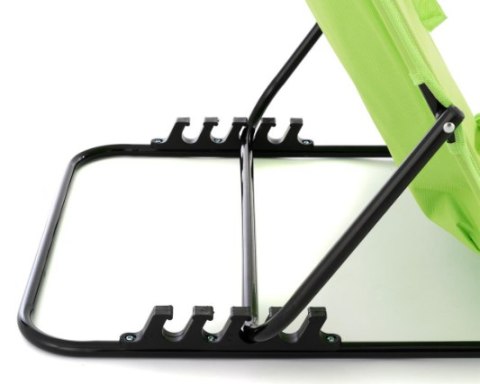 Składana mata plażowa z oparciem, zielona, 158x58 cm, Oxford