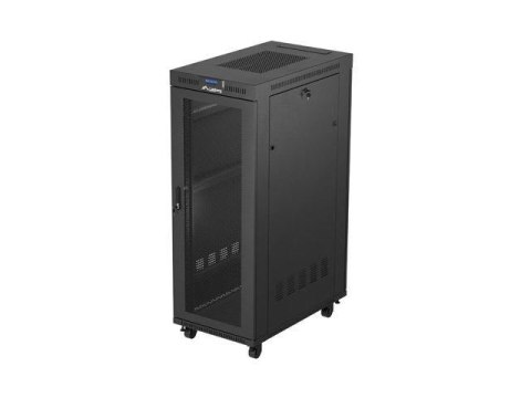 Szafa instalacyjna Rack Lanberg 19" 32U 600x1000 czarna drzwi perforowane LCD (flat pack)