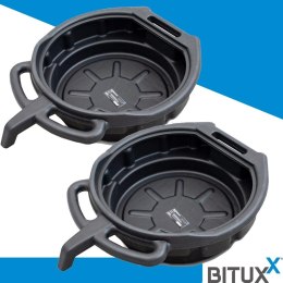 Zestaw 2x miska do spuszczania oleju 15L z kranem warsztat motocykl auto