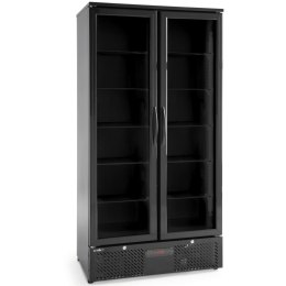 Lodówka chłodziarka barowa 2-drzwiowa 8 półek LED 384 l 365 W