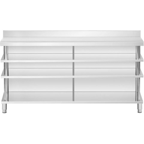 Stół blat barowy roboczy gastronomiczny z rantem 4 półki STAL 200 x 30 x 105 cm