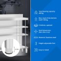 Stół blat barowy roboczy gastronomiczny z rantem 4 półki STAL 250 x 30 x 105 cm