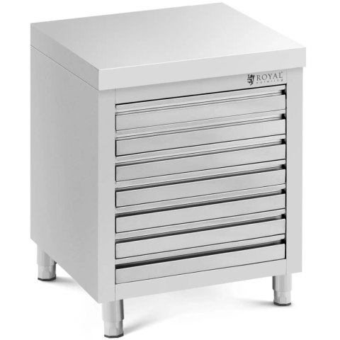 Szafka gastronomiczna na ciasto do pizzy stalowa 7 szuflad 50 x 70 cm