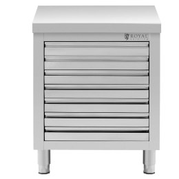 Szafka gastronomiczna na ciasto do pizzy stalowa 7 szuflad 50 x 70 cm