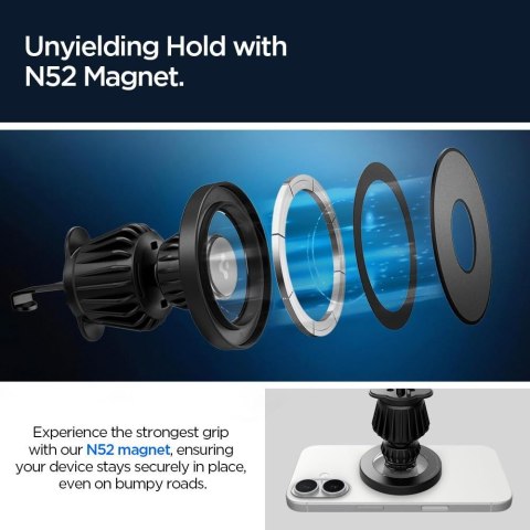 Uchwyt samochodowy do telefonu na kokpit kratkę MagSafe MFT13 - czarny