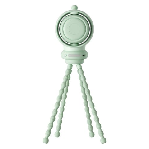 Wentylator mini wiatrak z elastycznymi nóżkami filtrem 5000mAh - zielony