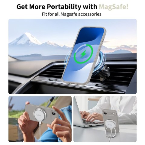 Etui case plecki na iPhone 17 Air MagSafe Silicone - szare