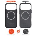 Etui ochronne case na iPhone 17 Pro MagSafe Ion Carbon - czarno-srebrne
