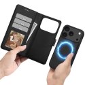 Etui pokrowiec z klapką miejscem na karty do iPhone 17 Pro Max MagSafe Wallet - czarny mat
