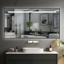 IREDA Lustro łazienkowe z oświetleniem LED, 100 x 75 cm