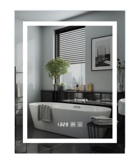 IREDA Lustro łazienkowe z oświetleniem LED, 60 x 80 cm