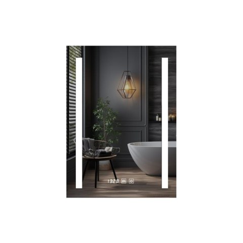 IREDA Lustro łazienkowe z oświetleniem LED, 80 x 60 cm