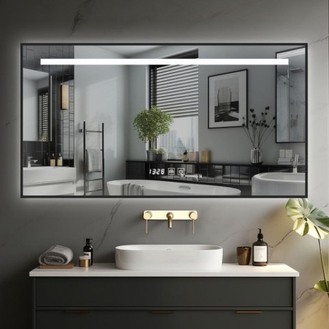 IREDA Lustro łazienkowe z oświetleniem LED, 80 x 60 cm
